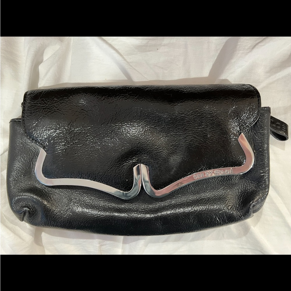 See by Chloe Black Leather Clutch